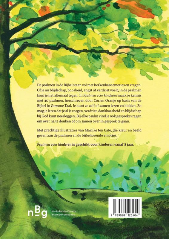 Achterkant van Psalmen voor kinderen