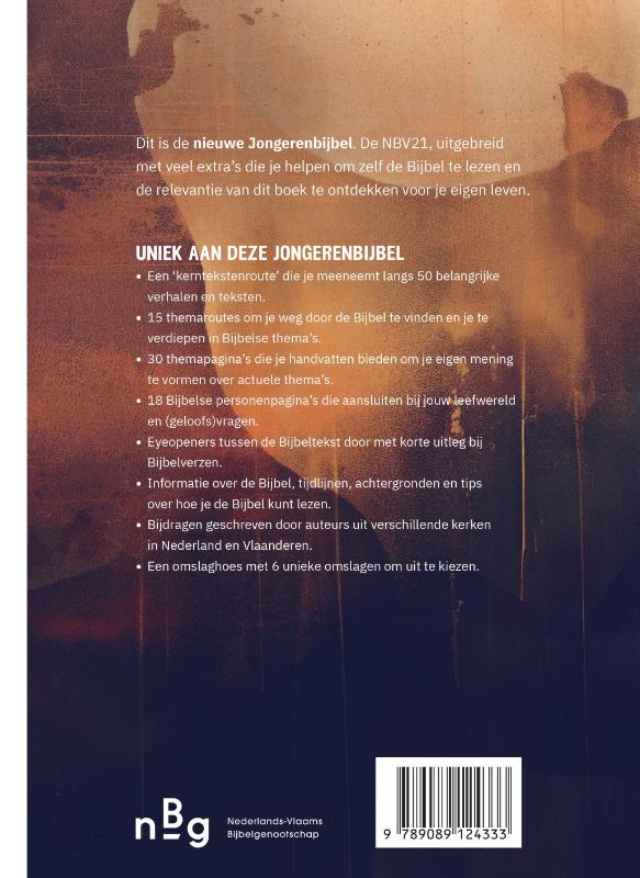 Achterkant van Jongerenbijbel