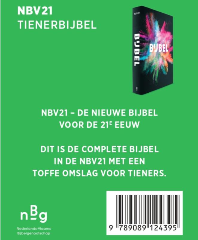Achterkant van NBV21 Tienerbijbel