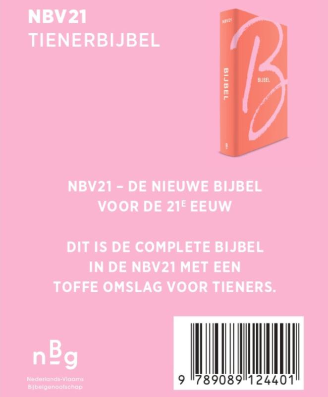 Achterkant van NBV21 Tienerbijbel