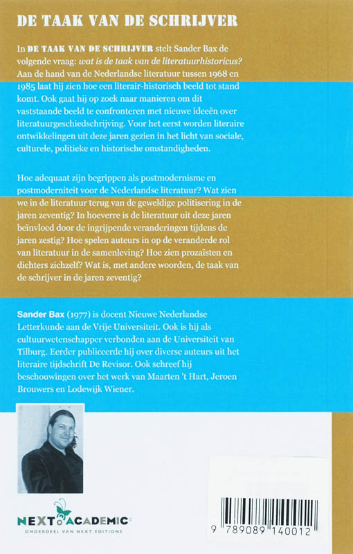Achterkant van De taak van de schrijver