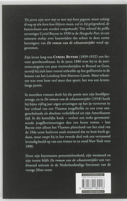 Achterkant van De roman van de schaatsenrijder