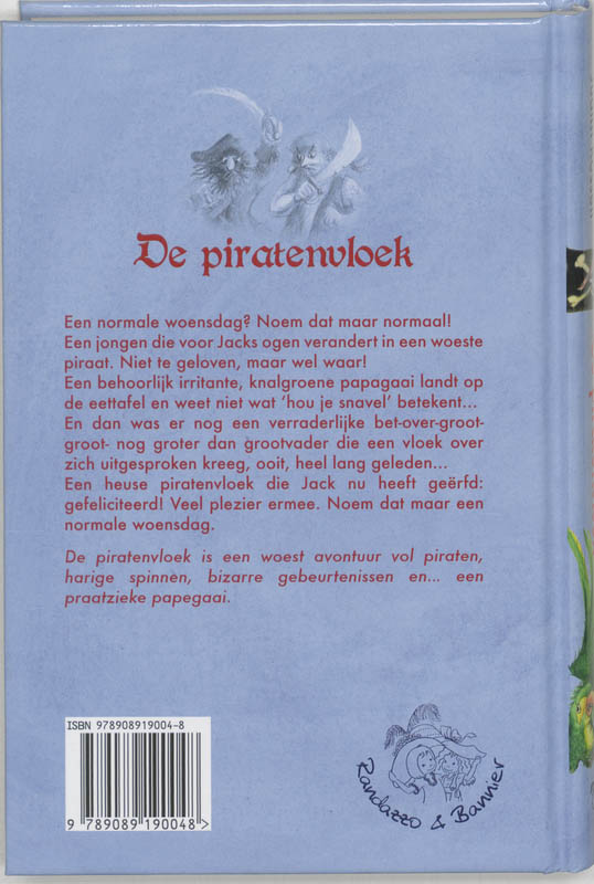Achterkant van De piratenvloek