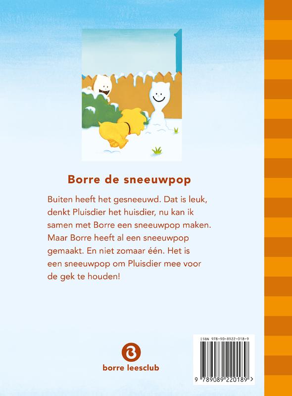 Achterkant van Borre de sneeuwpop