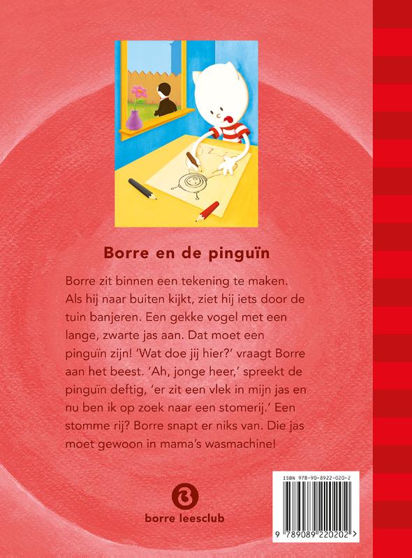 Achterkant van Borre en de pinguin