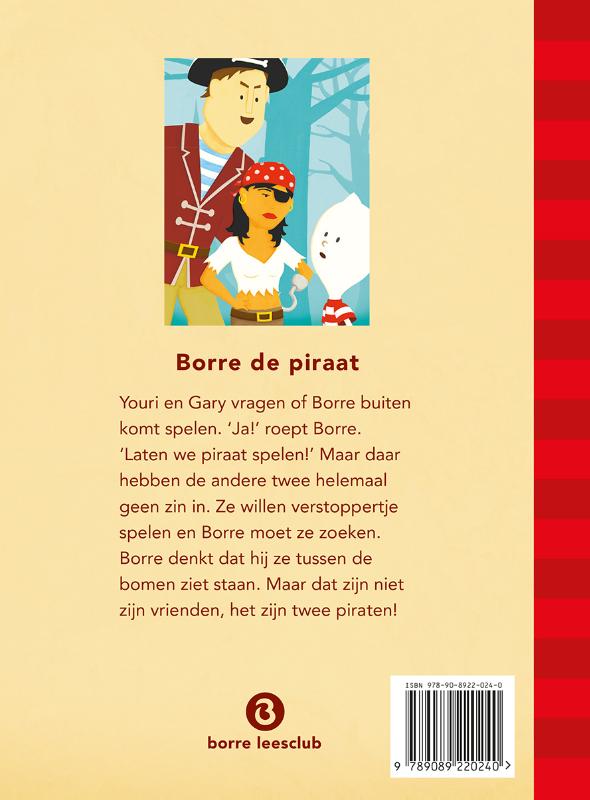 Achterkant van Borre de piraat