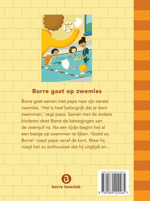 Achterkant van Borre gaat op zwemles
