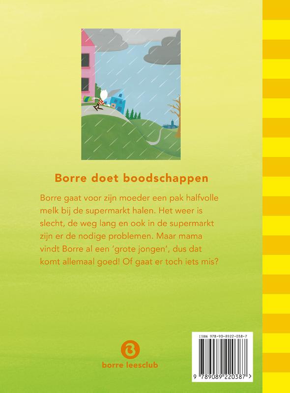 Achterkant van Borre doet boodschappen