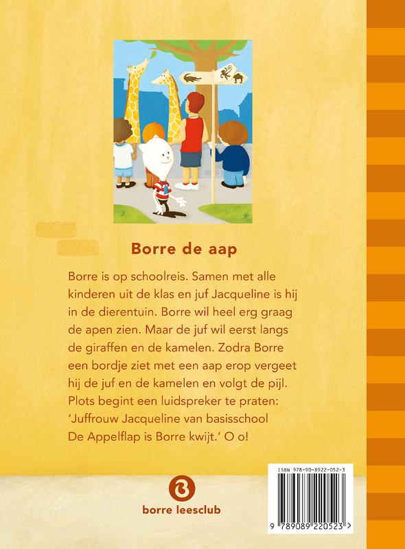 Achterkant van Borre de aap
