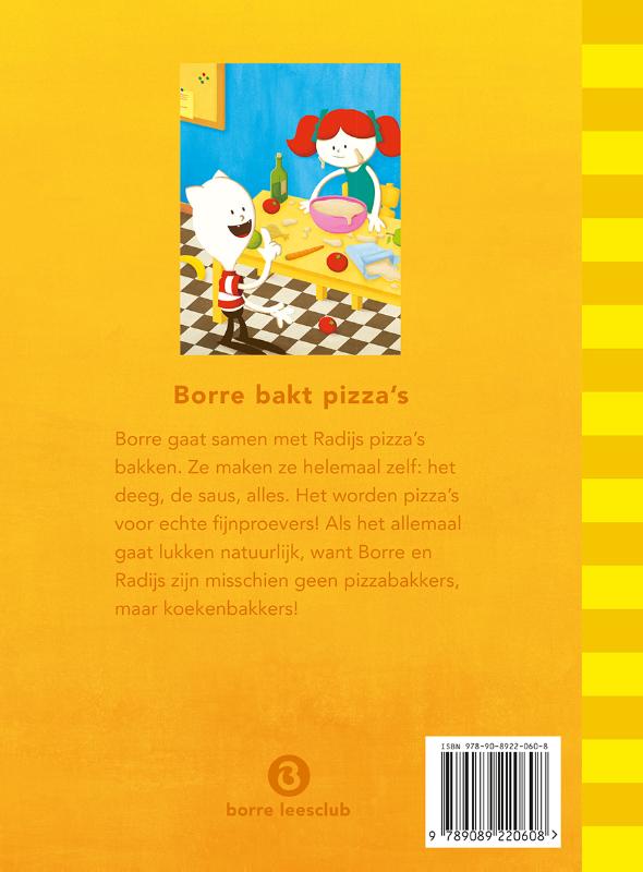 Achterkant van Borre bakt pizza's