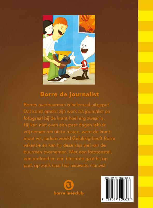 Achterkant van Borre de journalist