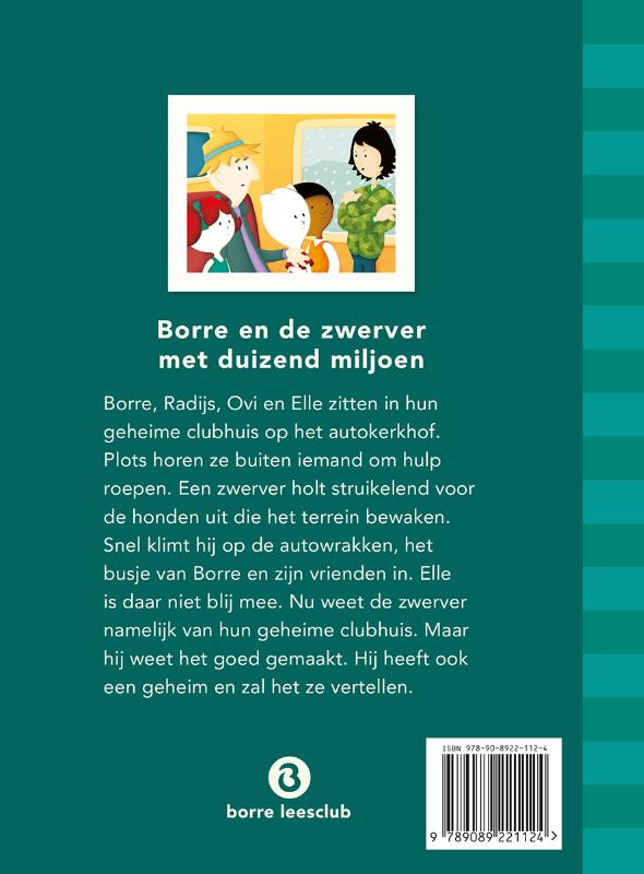 Achterkant van Borre en de zwerver met duizend miljoen