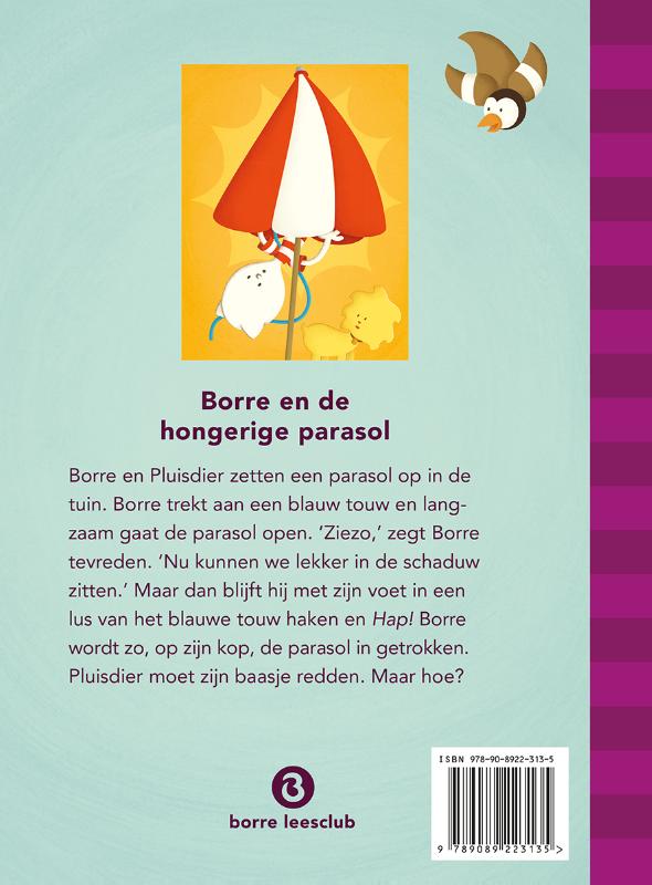 Achterkant van Borre en de hongerige parasol