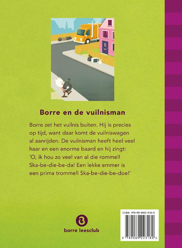 Achterkant van Borre en de vuilnisman