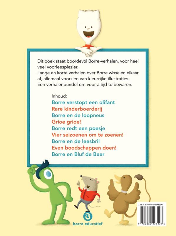 Achterkant van Borre verhalenbundel