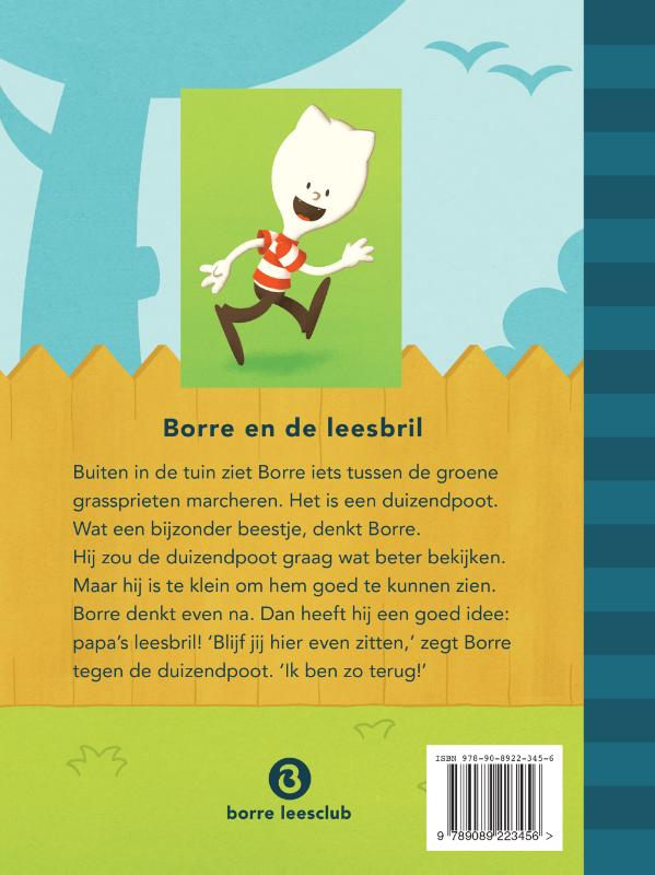 Achterkant van Borre en de leesbril