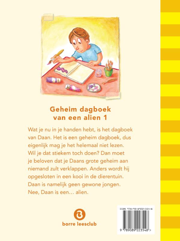 Achterkant van Geheim dagboek van een alien 1