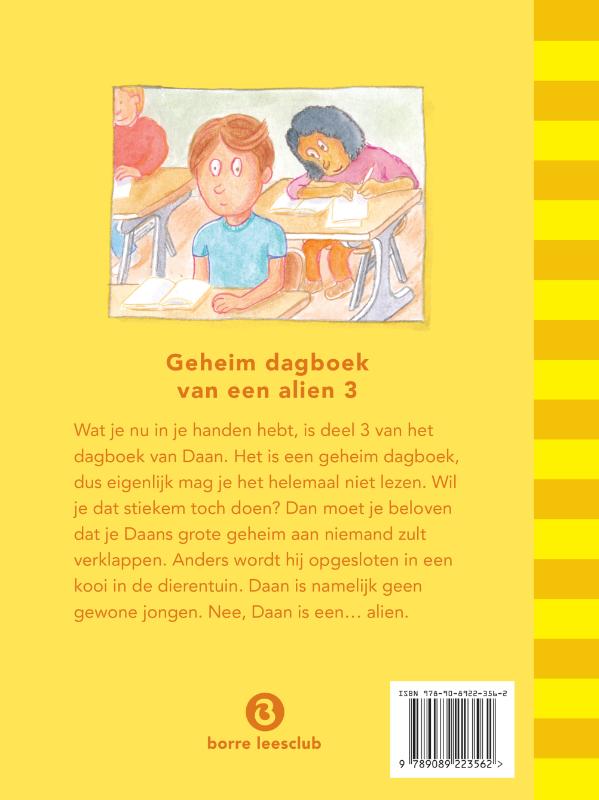 Achterkant van Geheim dagboek van een alien 3
