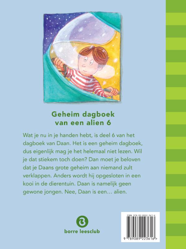 Achterkant van Geheim dagboek van een alien 6
