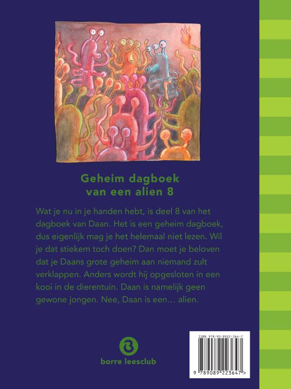 Achterkant van Geheim dagboek van een alien 8