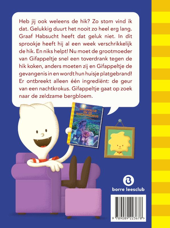 Achterkant van Gifappeltje en de nachtkrokus