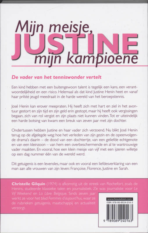 Achterkant van Justine, mijn meisje, mijn kampioene