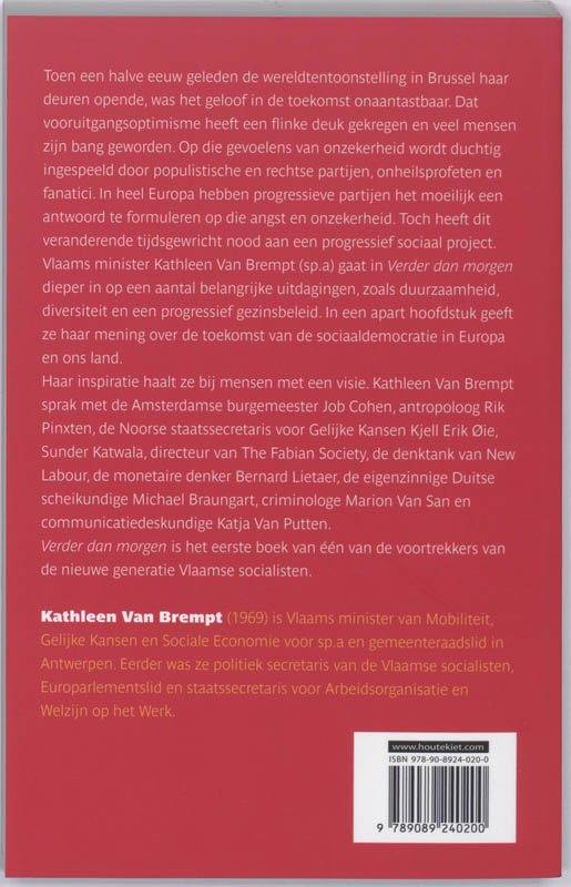 Achterkant van Verder dan morgen