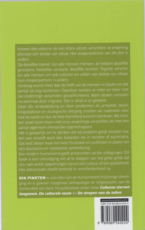 Achterkant van De kleine zebra en zijn strepen