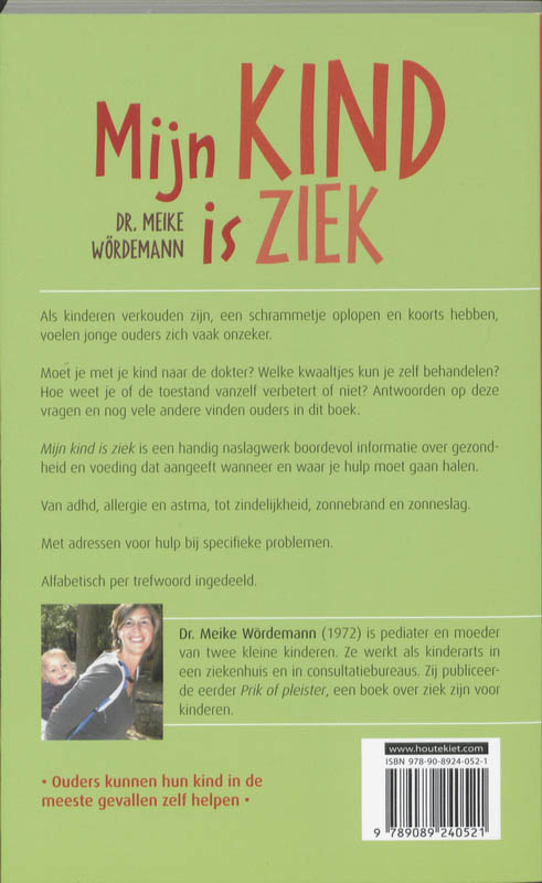 Achterkant van Mijn kind is ziek