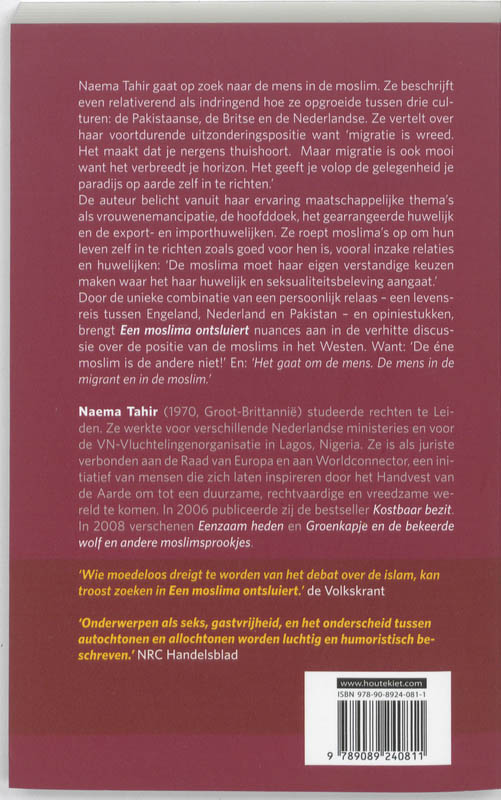 Achterkant van Een moslima ontsluiert