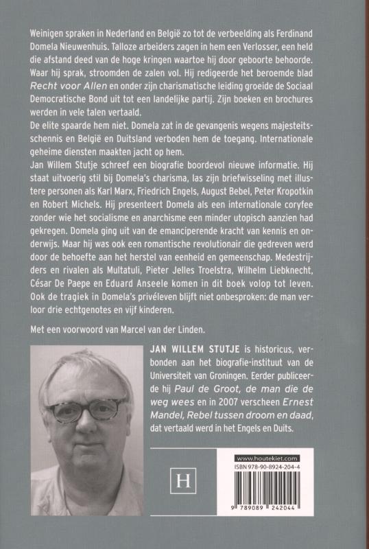 Achterkant van Ferdinand Domela Nieuwenhuis