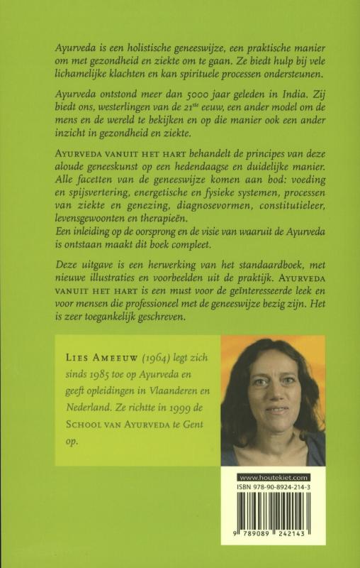 Achterkant van Ayurveda