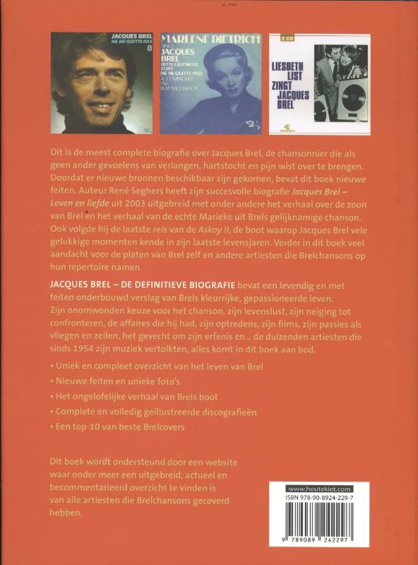 Achterkant van Jacques Brel