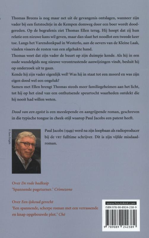 Achterkant van Dood van een egoist