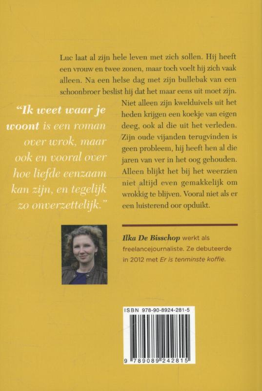 Achterkant van Ik weet waar je woont