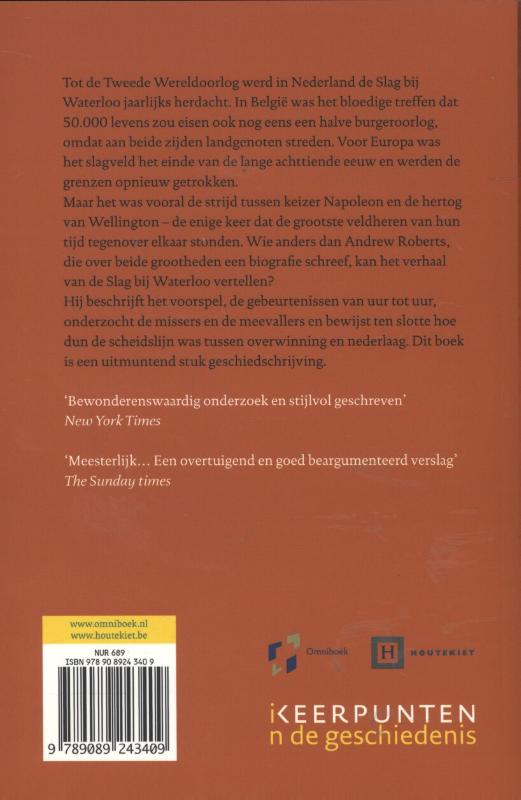 Achterkant van De slag bij Waterloo