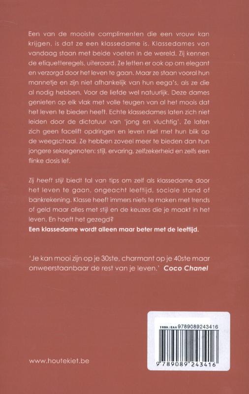 Achterkant van Zij heeft stijl