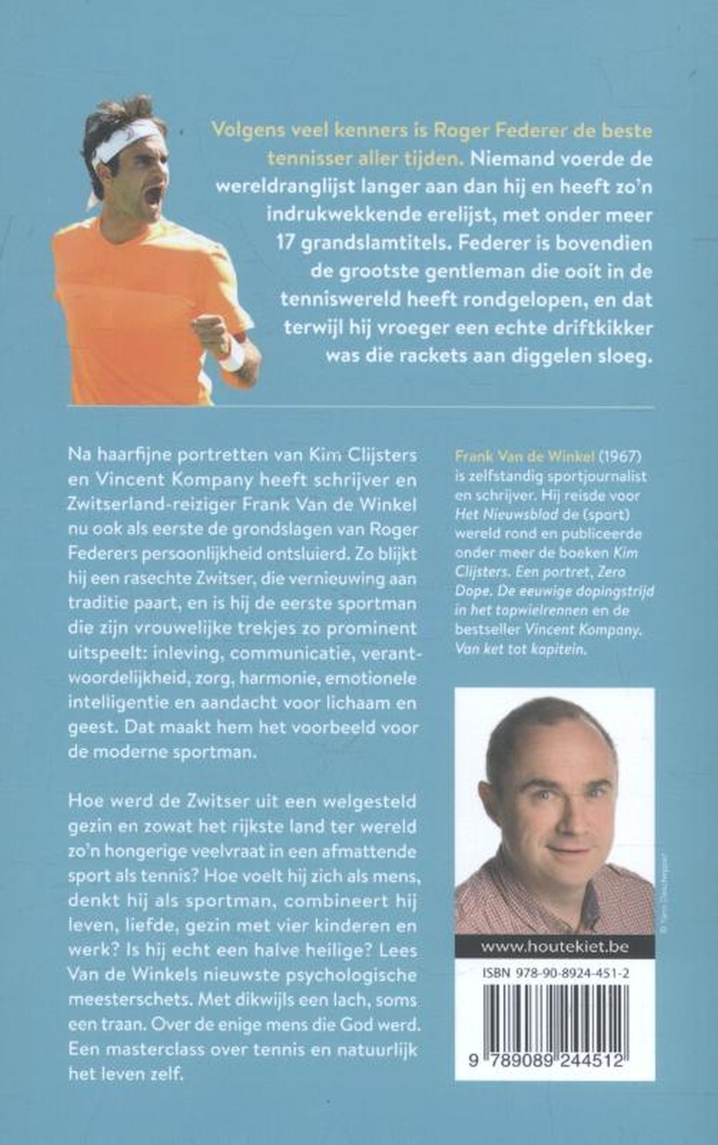 Achterkant van Roger Federer