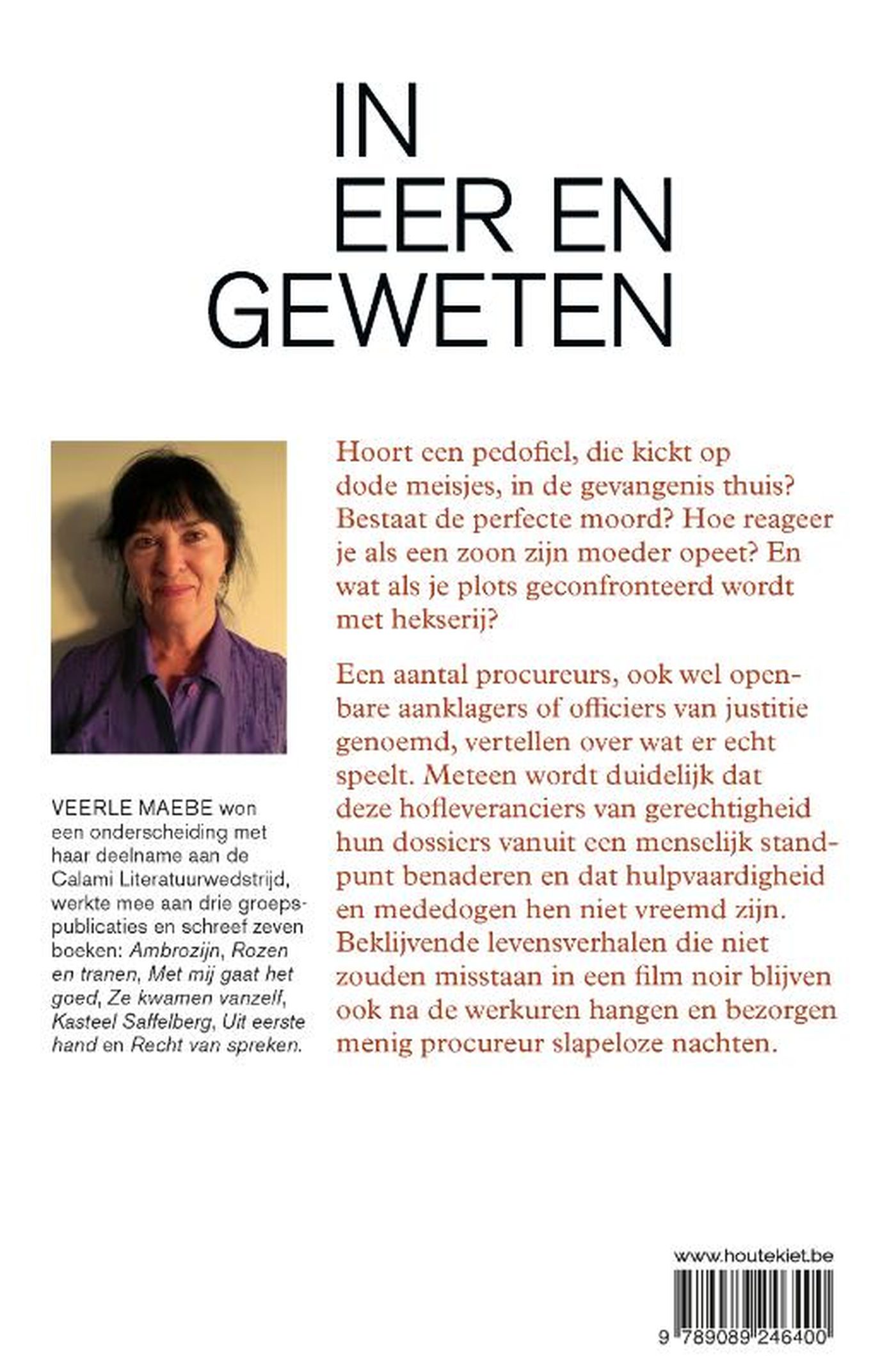 Achterkant van In eer en geweten