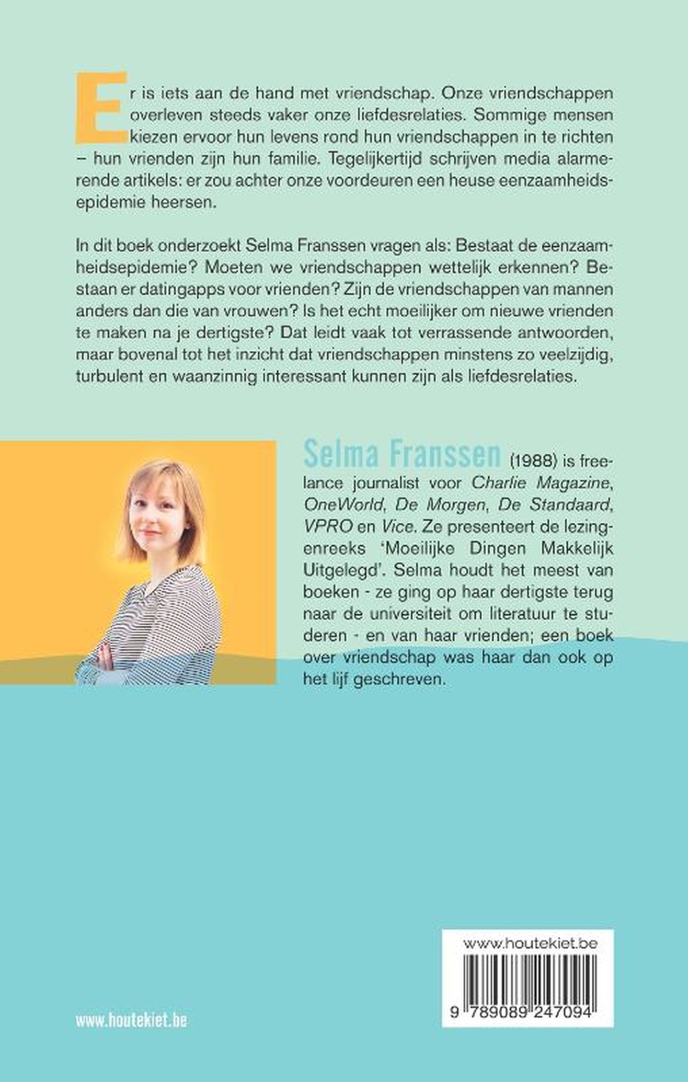 Achterkant van Vriendschap in tijden van eenzaamheid