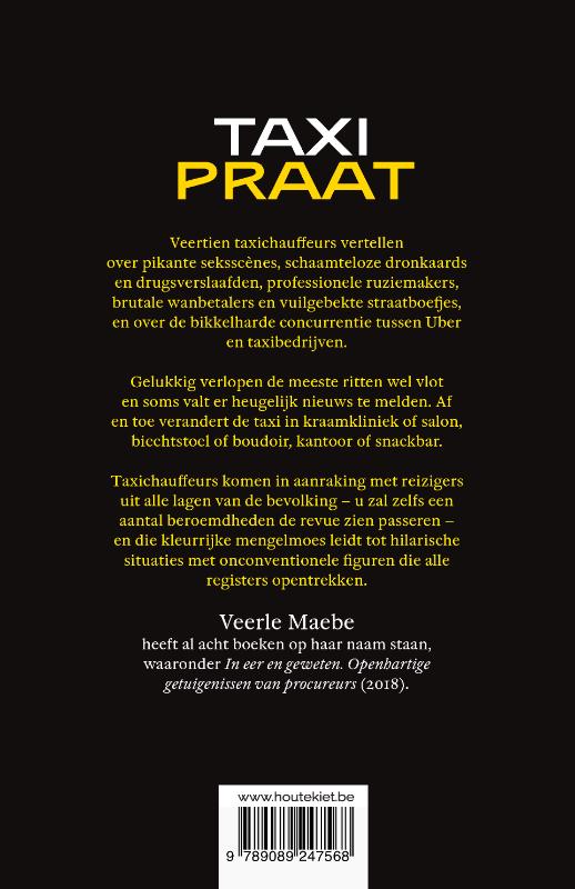 Achterkant van Taxipraat