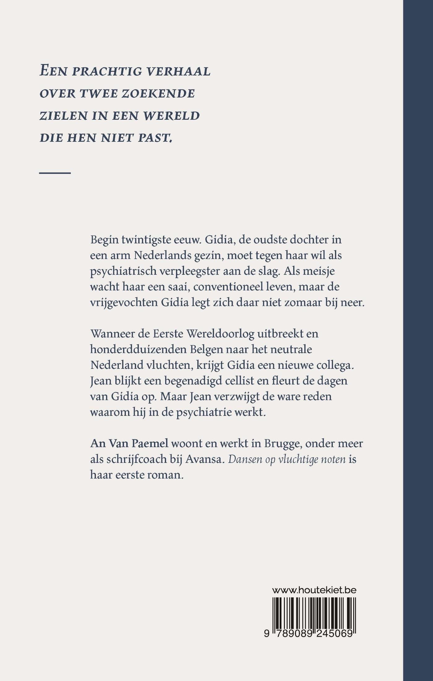 Achterkant van Dansen op vluchtige noten