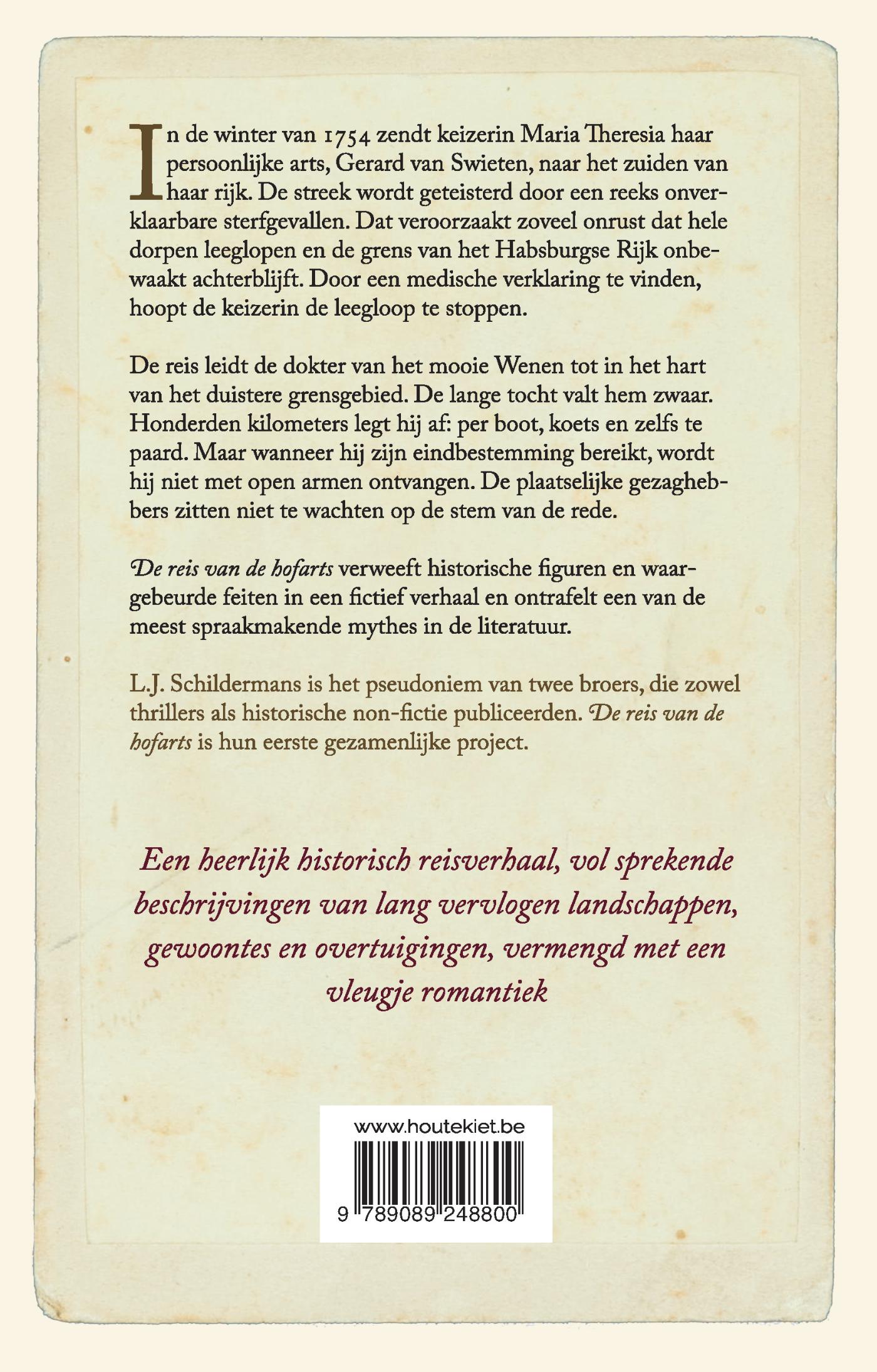 Achterkant van De reis van de hofarts