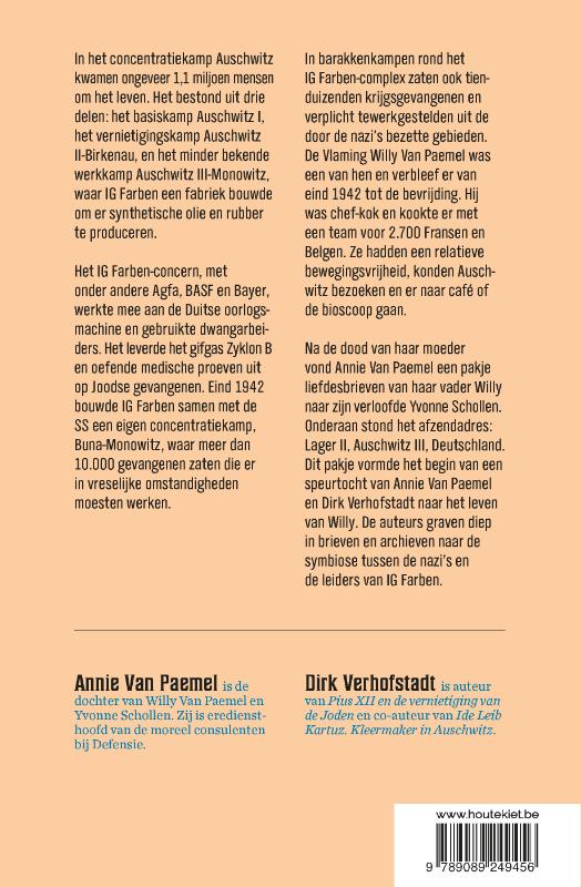 Achterkant van Chef-kok in IG Auschwitz