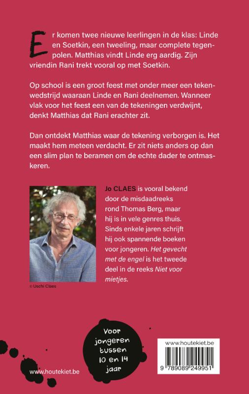 Achterkant van Het gevecht met de engel