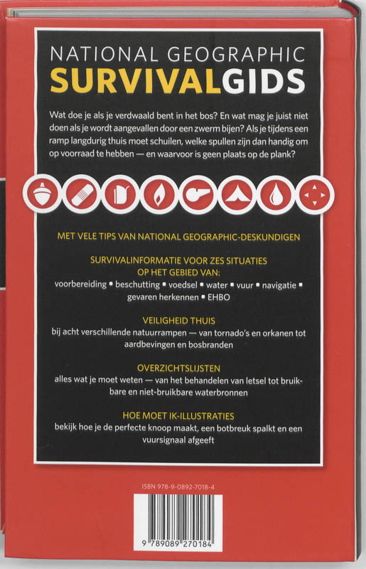 Achterkant van National Geographic survivalgids