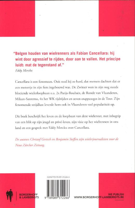 Achterkant van Cancellara
