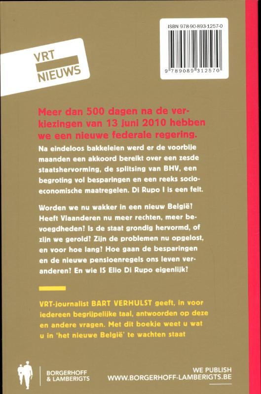 Achterkant van Di rupo I: een nieuw Belgie?