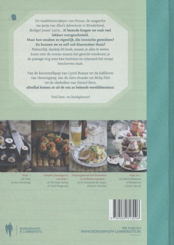 Achterkant van Literair kookboek