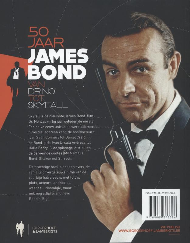 Achterkant van 50 jaar James Bond